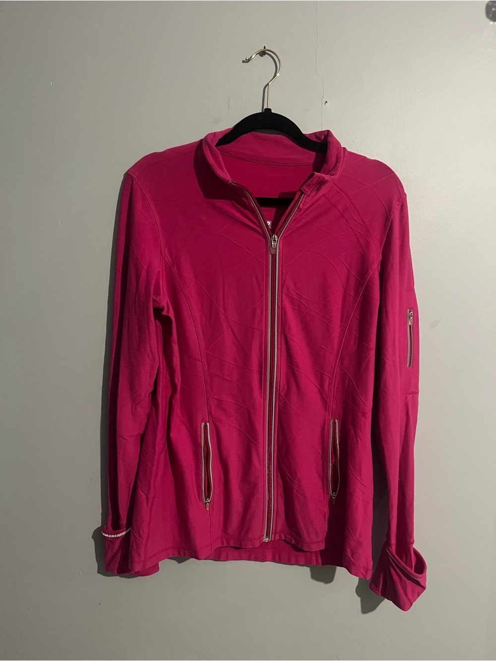 Kirkland Signature hot Pink Full-Zip athletic jacket size large Barbie